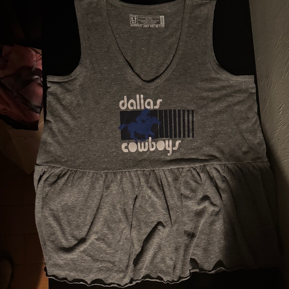 NFL Dallas Cowboys Gray and Blue Sleeveless Dress